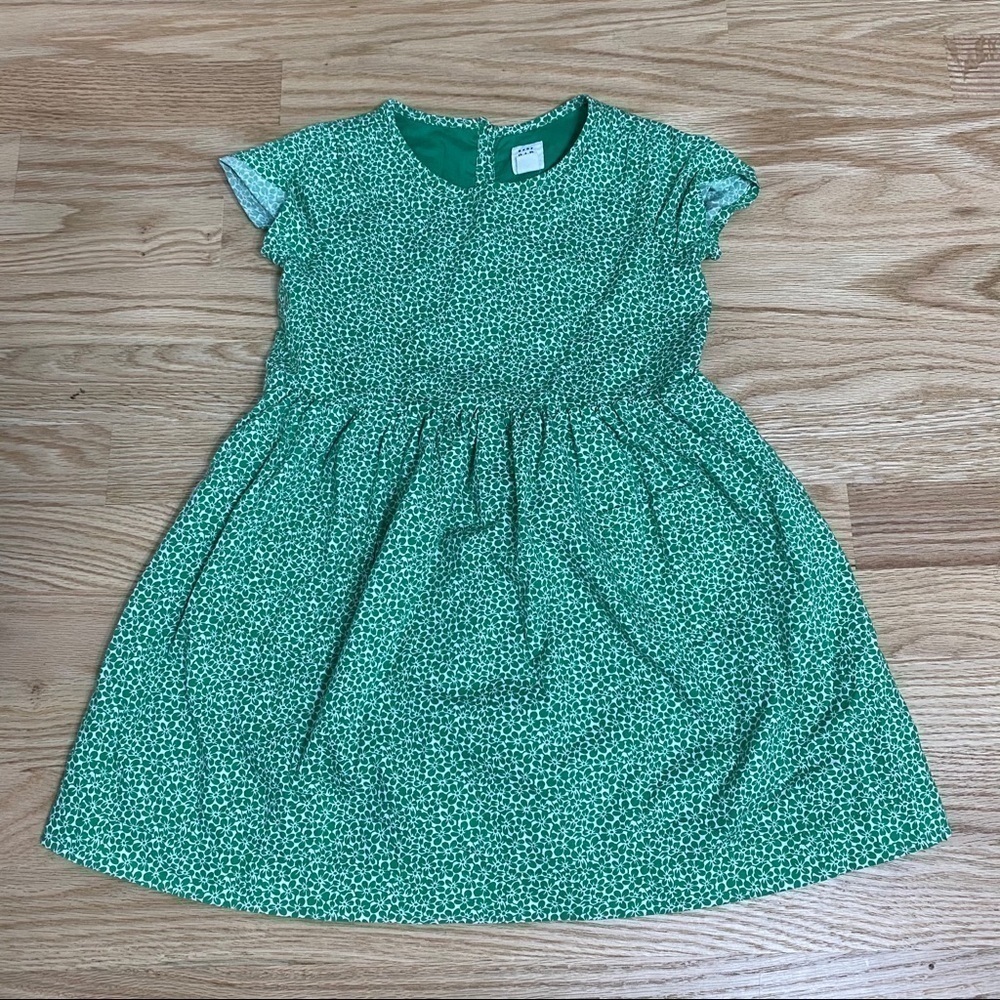 Gap Green Floral Print A-line Dress Sz 4 Kids Girl